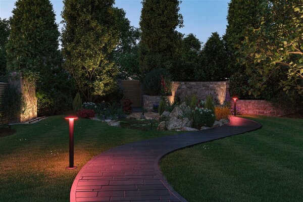 P 94750 Plug & Shine LED stojací svítidlo Smart Home Zigbee Plate IP44 RGBW+ 5W antracit - PAULMANN