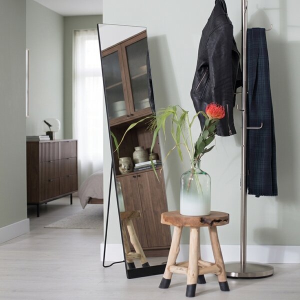 Housecraft Living Černé kovové stojací zrcadlo Stand 148 cm