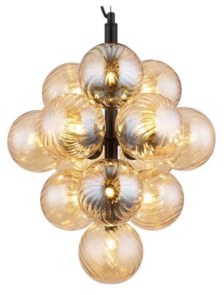 Závěsné svítidlo 13x G9 čierna matná, jantárová IP20 GLOBO lighting CONOR 56146H