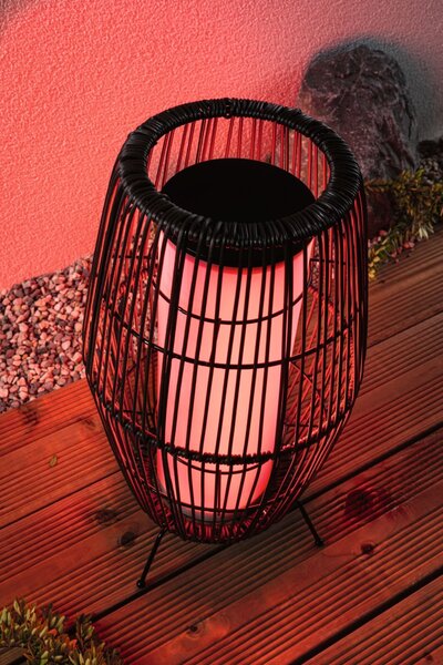 P 94754 Plug & Shine LED světelný objekt Smart Home Zigbee Basket IP44 RGBW 3,2W černá - PAULMANN