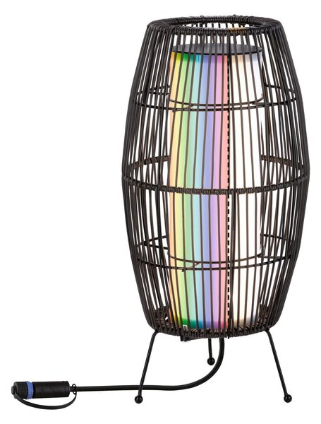 P 94754 Plug & Shine LED světelný objekt Smart Home Zigbee Basket IP44 RGBW 3,2W černá - PAULMANN