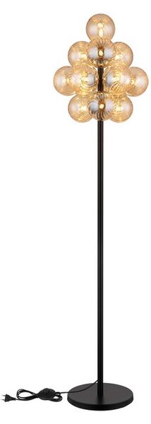 Stojací lampa 13x G9 čierna matná, jantárová IP20 GLOBO lighting CONOR 56146S