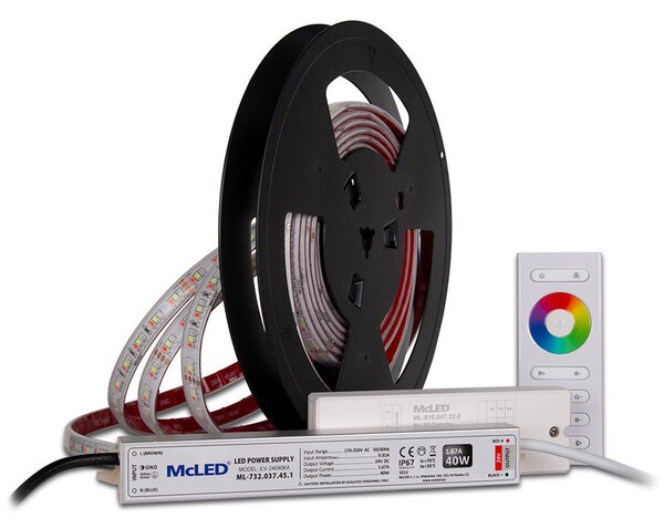 MCLED RGB LED sestava do sauny 3 m, 24 V / 45 W