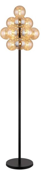 Stojací lampa 13x G9 čierna matná, jantárová IP20 GLOBO lighting CONOR 56146S