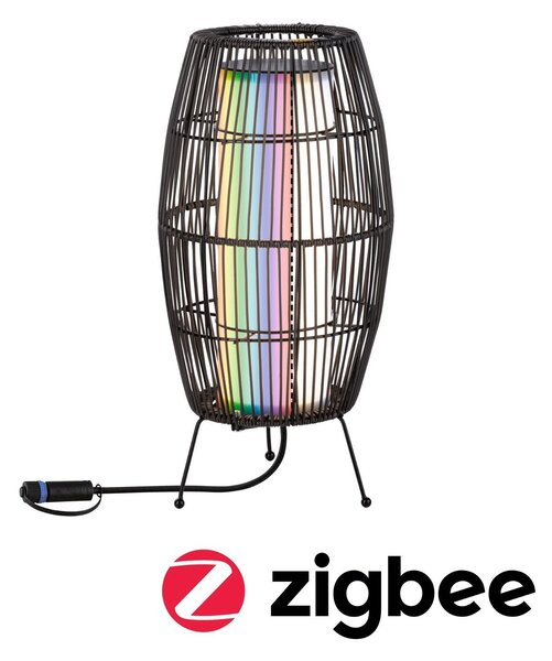 P 94754 Plug & Shine LED světelný objekt Smart Home Zigbee Basket IP44 RGBW 3,2W černá - PAULMANN