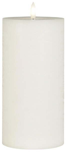 IB Laursen LED sloupová svíčka WARM FLAME 20 cm bílá
