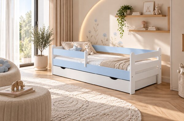 Dětská postel Rysio Velikost postele: 180x80, Barevné provedení: Modrá, Provedení postele: Bez šuplíku