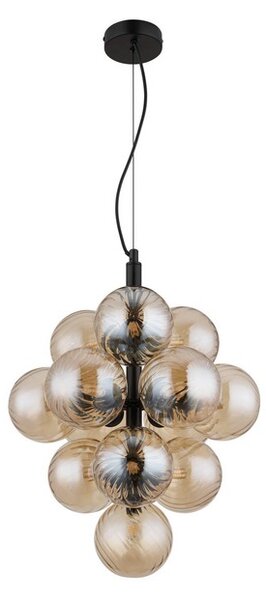 Závěsné svítidlo 13x G9 čierna matná, jantárová IP20 GLOBO lighting CONOR 56146H
