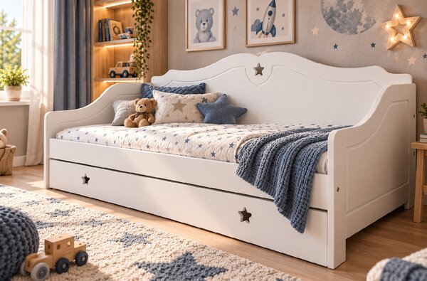 Dětská postel Franio Velikost postele: 140x80, Barevné provedení: Šedá, Provedení postele: S šuplíkem