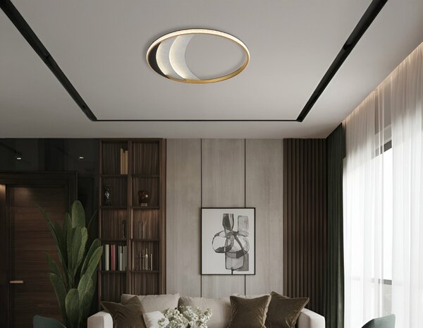 Stropní svítidlo LED 3000 / 4000 / 6000K čierna, zlatá IP20 GLOBO lighting CONSTANCE 48493-40