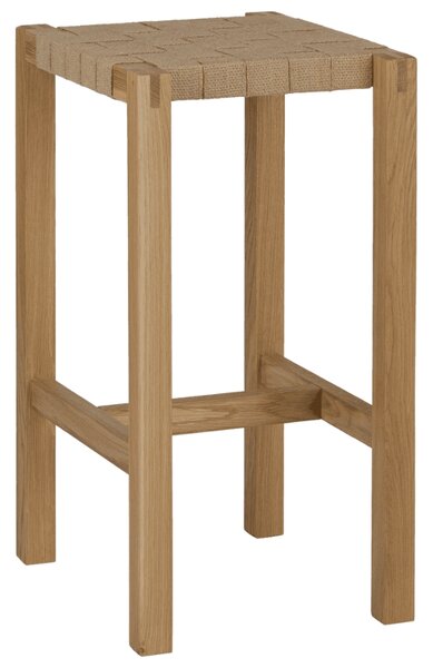 Noo.ma Dubová barová židle Toli 68 cm s výpletem