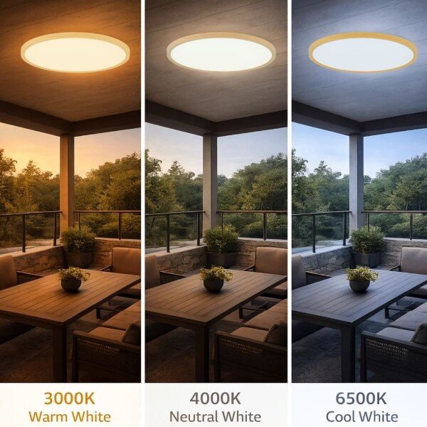 Venkovní stropní svítidlo LED 3000 / 4000 / 6000K imitácia dreva IP44 Rabalux Maurec 75082