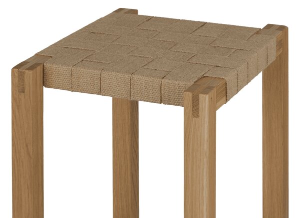 Noo.ma Dubová barová židle Toli 68 cm s výpletem