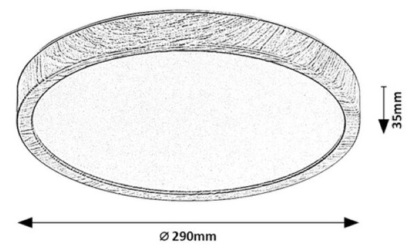 Venkovní stropní svítidlo LED 3000 / 4000 / 6000K imitácia dreva IP44 Rabalux Maurec 75082