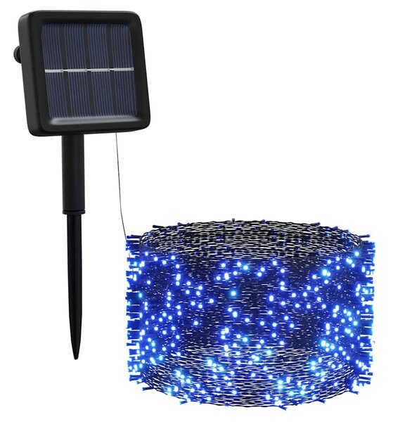 Solární světelné řetězy 5 ks 5 x 200 LED modré dovnitř i ven 328953