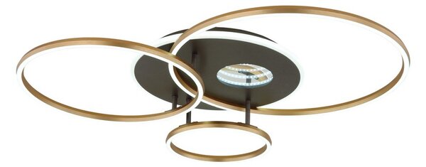 Stropní svítidlo LED 2700–6500K zlatá, antracitová IP20 GLOBO lighting INVERTINA 48466-54 časovač