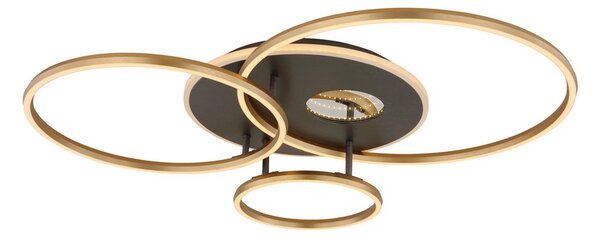 Stropní svítidlo LED 2700–6500K zlatá, antracitová IP20 GLOBO lighting INVERTINA 48466-54 časovač