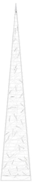 Akrylový dekorativní světelný LED kužel studený bílý 90 cm 328960