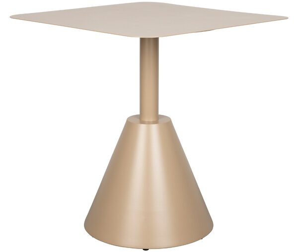 White Label Béžový kovový zahradní bistro stůl FABBY 70 x 70 cm
