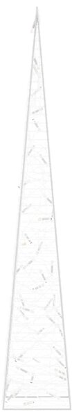 Akrylový dekorativní světelný LED kužel studený bílý 90 cm 328960