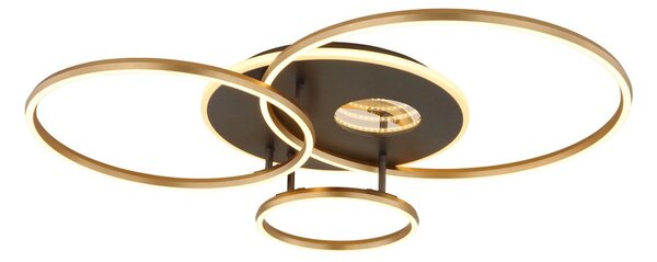 Stropní svítidlo LED 2700–6500K zlatá, antracitová IP20 GLOBO lighting INVERTINA 48466-54 časovač