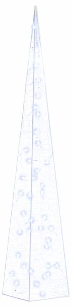 Akrylový dekorativní světelný LED kužel modrý 90 cm 328961