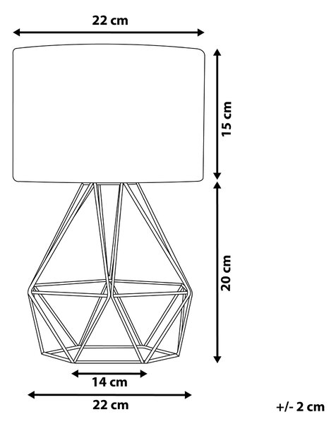 Stolní lampa MARONI Kov Černá