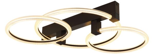 Stropní svítidlo LED 3000K čierna matná IP20 GLOBO lighting FLETCHER 48050D2S