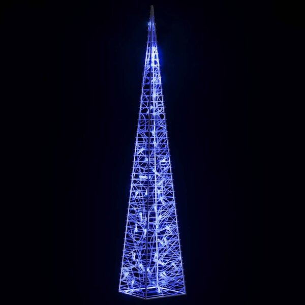 Akrylový dekorativní světelný LED kužel modrý 90 cm 328961