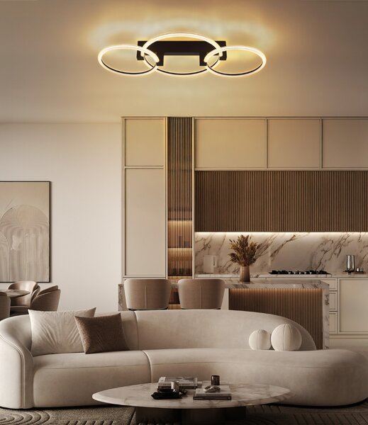 Stropní svítidlo LED 3000K čierna matná IP20 GLOBO lighting FLETCHER 48050D2S