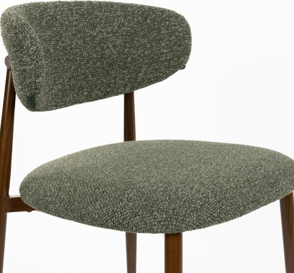 Housecraft Living Zelená čalouněná jídelní židle NOOR