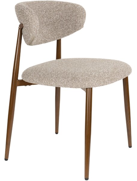 Housecraft Living Hnědá čalouněná jídelní židle NOOR