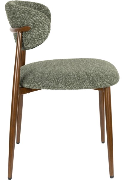 Housecraft Living Zelená čalouněná jídelní židle NOOR