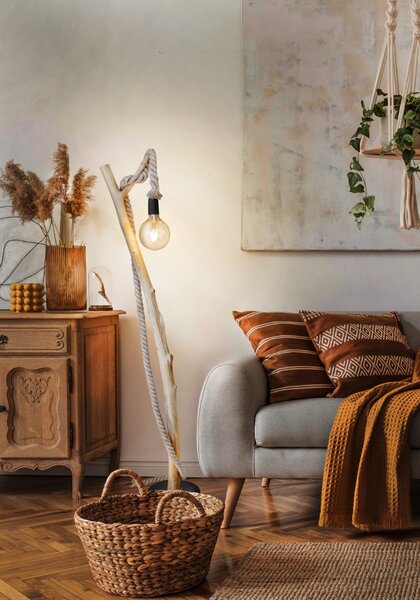 Stojací lampa 1x E27 béžová, černá IP20 GLOBO lighting NERIDA 42060146X