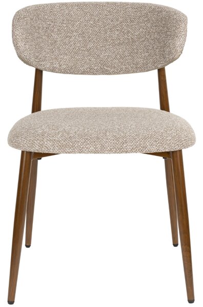 Housecraft Living Hnědá čalouněná jídelní židle NOOR