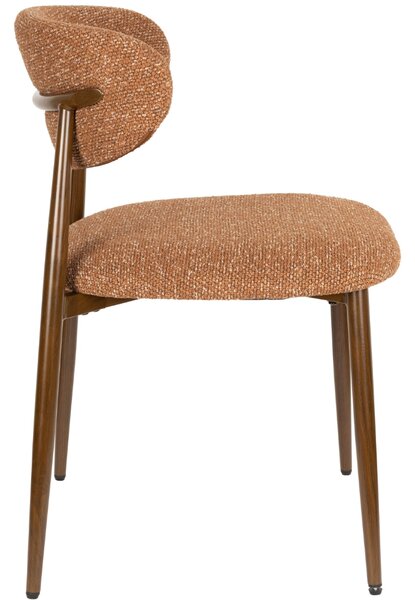 Housecraft Living Terakotová čalouněná jídelní židle NOOR