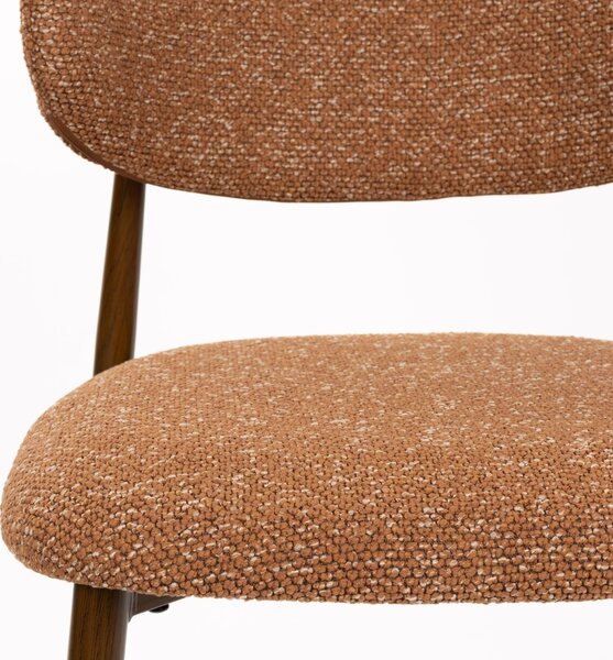 Housecraft Living Terakotová čalouněná jídelní židle NOOR