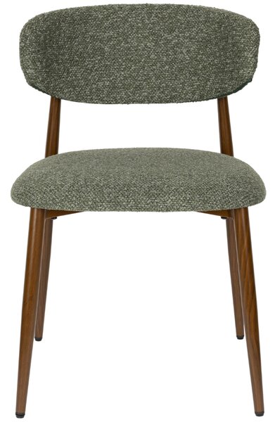 Housecraft Living Zelená čalouněná jídelní židle NOOR