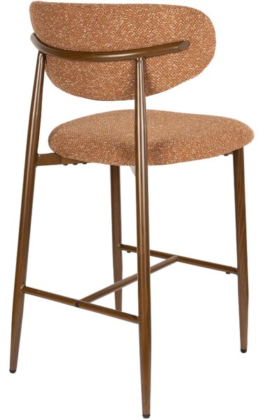 Housecraft Living Terakotová čalouněná barová židle NOOR 66 cm
