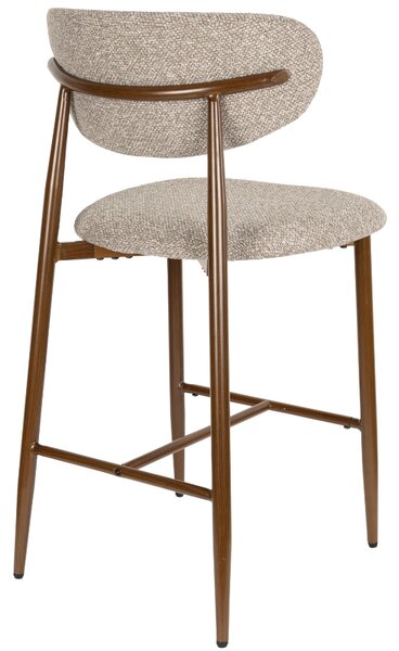 Housecraft Living Hnědá čalouněná barová židle NOOR 66 cm