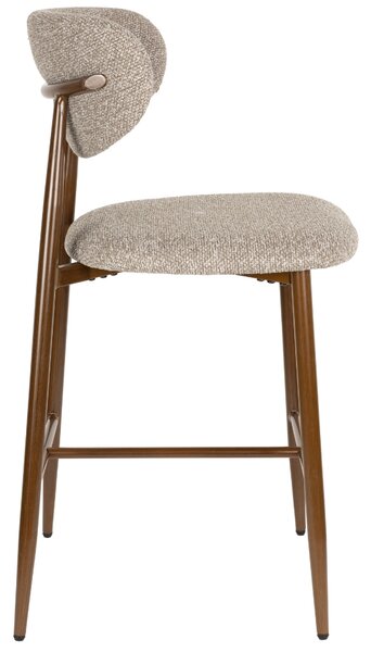 Housecraft Living Hnědá čalouněná barová židle NOOR 66 cm