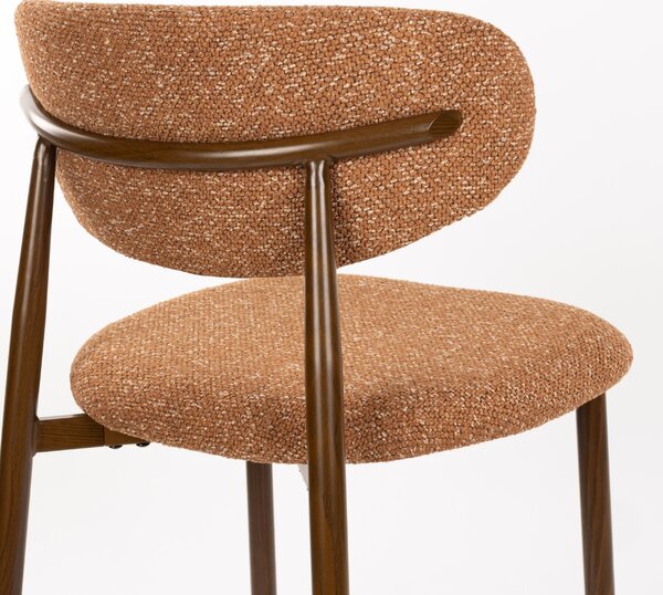 Housecraft Living Terakotová čalouněná barová židle NOOR 66 cm