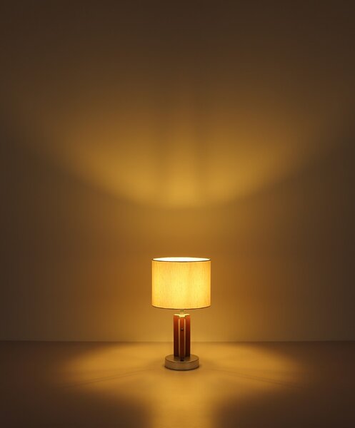 Stojací lampa 1x E27 hnědá, přírodní IP20 GLOBO lighting TAUGUS 41730246