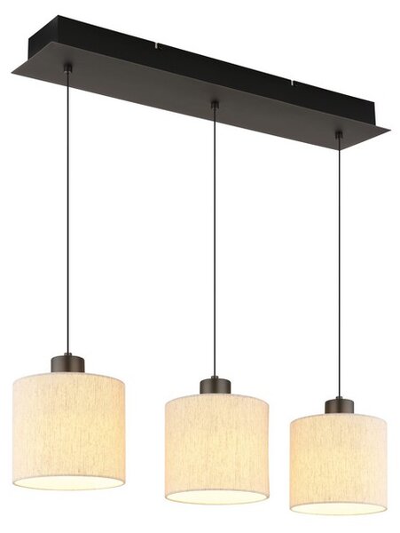 Závěsné svítidlo LED 3000K černý chrom, krémová IP20 GLOBO lighting THEA 31540308