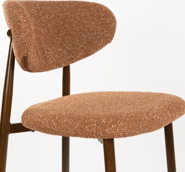 Housecraft Living Terakotová čalouněná barová židle NOOR 66 cm