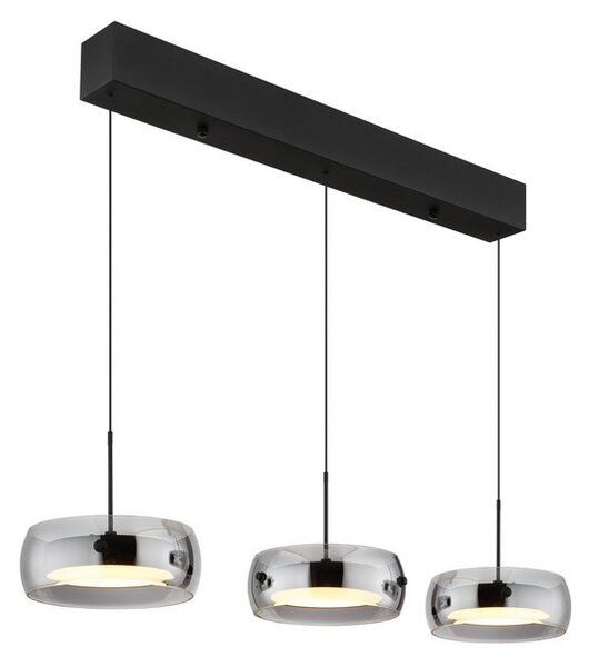 Závěsné svítidlo LED 3000K čierna, dymová IP20 GLOBO lighting LIVION 16058-3