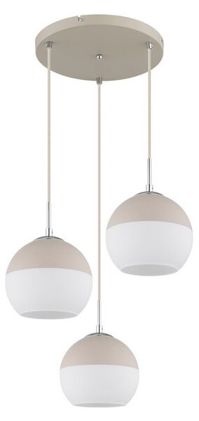 Závěsné svítidlo 3x E27 písková, opálová IP20 GLOBO lighting RAGUSA 15999-3HR