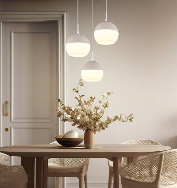 Závěsné svítidlo 3x E27 písková, opálová IP20 GLOBO lighting RAGUSA 15999-3HR