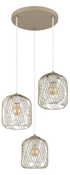 Závěsné svítidlo 3x E27 piesková IP20 GLOBO lighting DICHTI 15965-3HR