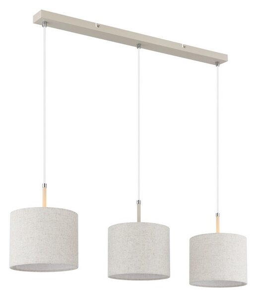 Závěsné svítidlo 3x E27 písková, krémová IP20 GLOBO lighting DELEON 15968-3H
